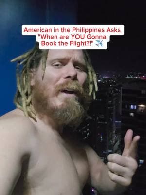 American in the Philippines Asks "When are you Gonna Book that Flight? ✈️ When are you going to book that flight? Why are you so afraid to leave? 🌎 You’re running on a treadmill, working endlessly, but going nowhere. Travel opens your mind, introduces you to new cultures, and helps you appreciate life beyond the grind. You’ve been living in a box your whole life—break free! The world is waiting for you. 🚀 #BookThatFlight #EscapeTheMatrix #SeeTheWorld #BreakFree #TravelMore #Globetrotter #NomadLife #MindsetShift #FreedomLifestyle #LifeExperience