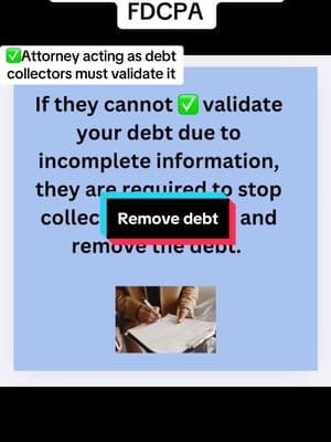 How to remove debt with law when they can’t validate the debt. #removedebt #consumerlaw #soverign #consumerfraud #debtfreedom #validatethedebt #stopdebtcollection #debtfreejourney #debtcollector 