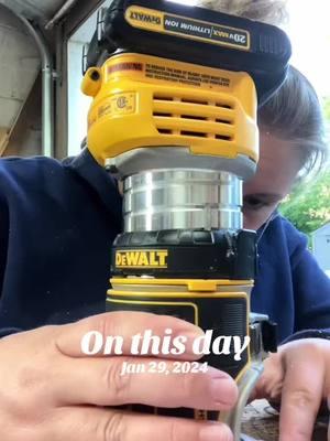 Thank you  @mads mitch for the best audio everrrr.  #onthisday #girlswhowoodwork #girlswithpowertools #woodworking 