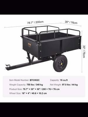 #trailer #cart #2wheel #dump #750lbscapacity #750poundcapacity #vevor #garden #yardwork #haul #multipleuses #lawnmower #gardentractor #lawntractor #atv #sidebyside #sidexside #sand #dirt #gravel #rock #block #brick #junk #scrap #tool #tiktokmademebuyit 