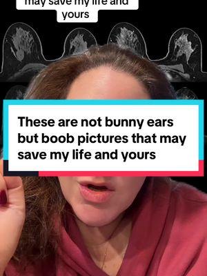 These are not bunny ears but boob pictures that may save my life and yours * This is general educational information not specific medical advice meant for any individual #tyrercuzickriskcalculator #tyrercuzick #breastmri #mri #breastcancer #breastscreening #thevagdoc