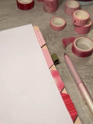 Making my February bullet journal tabs 🩷❤️🩷 #bujotok #bujoinspiration #letterembujo #BookTok #bulletjournaling #bujospread #journalsupplies #bujo #journalwithme #journaltutorial 