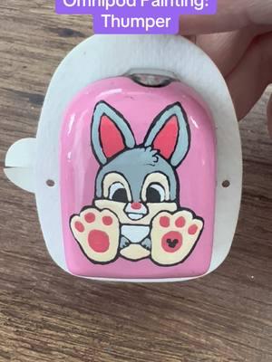 Omnipod Painting: Thumper #omnipod #omnipod5 #insulinpump #t1d #t1dmom #MomsofTikTok #t1dkid #disney #painting #art 