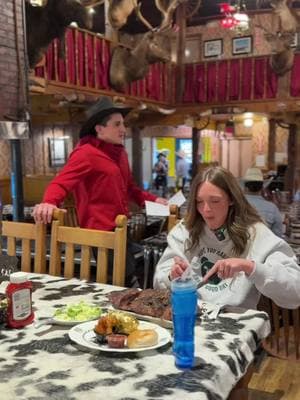 Coming far and wide to try the 72oz Steak at the Big Texan in Amarillo Texas! 🤠🥩 #bigtexan #amarillo #texas #thingstodoinamarillo #72ozsteak #amarillorestaurant #eatingcompetition #steakchallenge #amarillorestaurant @Explore Amarillo 