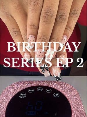 Bday series back into motion can’t wait to show yall how I brought everything together @opalitebeautybar #nailvlog #birthdaynails #blackbow #bowseason #birthdayplanning #nailart #nycnailtech #nailtech #nailinspo #manhattannailtech 