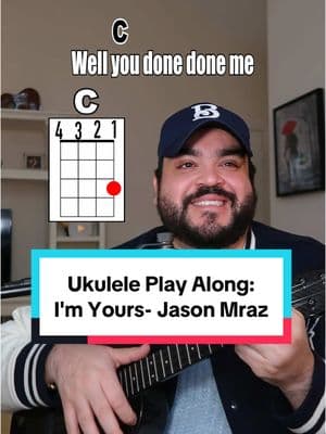 I'm Yours by Jason Mraz Ukulele Play Along video 🎸 #ukuleletiktok #ukuleletutorial #imyours 