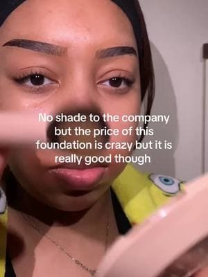 I had to double check like??? It’s good though but I didn’t realize that was the price lol if y’all got the money then hey #fullcoveragefoundation #foundationroutine #creamfoundation #fyp #tiktokshopmakeup #originalnomakeupmakeup 