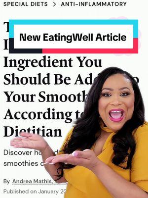 ✨️NEW EATINGWELL ARTICLE✨️ When it comes to powerful, nutrient-dense ingredients, chia seeds don’t always get the spotlight they deserve—but they should. These tiny seeds are bursting with nutrients that provide several health benefits. Whether you’re tossing them into a bowl of yogurt, baking them into muffins, or adding them to your favorite smoothie recipe, chia seeds can contribute to improving your overall health in ways you might not expect. Check out my latest article to learn more!! . . https://www.eatingwell.com/best-anti-inflammatory-ingredient-for-smoothies-8775076 . . #MediaDietitian #dietitian #inflammation #chiaseeds #blackdietitian #smoothies 