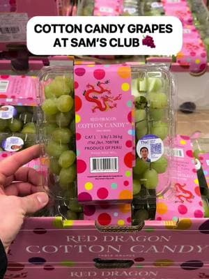 🍇 Cotton Candy Grapes at Sam’s Club! These delicious table grapes truly taste like cotton candy! They’re sooo good!! 😋 $9.77 for 3lbs. #samsclub #samsclubfinds #cottoncandygrapes #grapes 