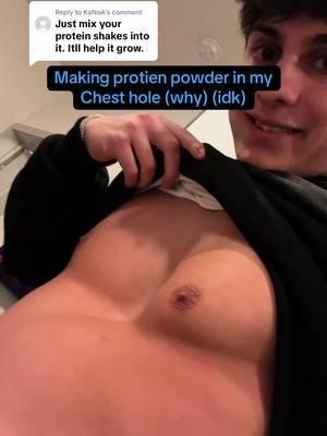 Replying to @KaNoA here ya go bud. Hope your happy. Making protien shakes in my chest for your enjoyment. #pectusexcavatum? #pectusbodybuilding #pectusexcavatumfix #pectusexcavatumsurgery 