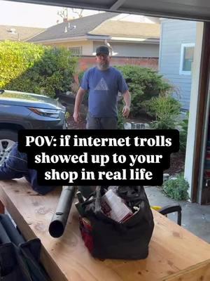 What would we do without trolls? Crazy what people will do and say behind a keyboard sometimes. I can’t imagine anyone acting like this in real life although I’m sure there’s a few. 🤷‍♂️ #contentcreators #internettrolls #woodworking #woodshop #woodworkinglife #woodshoplife #garagewoodshop #woodworker #woodwork #woodworkingfun #dowoodworking #DIY #diywoodwork #diywoodworking #bestigwoodworking #woodshops #shopbuilt #weekendwoodworker #wood #wickswoodworks 