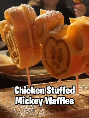 Chicken and Waffles with a Disney twist! 🍗🧇 #Disney #Disneyfood #Disneyeats #Disneyparks #mickeywaffles #coronadosprings #Disneyresorts 