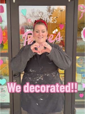 It’s officially Valentine’s Day central in Paige’s Bakehouse!! Come check out our super cute decor and snap a few selfies with our photo-op spot ❤️❤️ #paigesbakehouse #roundrocktx #bestofroundrock #roundrocktexas #sweets #desserttiktok #desserts #bakersoftiktok #grabandgo #chalkart #valentines #ValentinesDay #downtownroundrock #paigesbabycakes #customcookies #customcakes #supportsmallbusiness #austintx #austin 