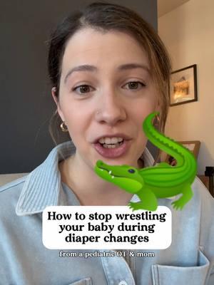 These babies are trained pro wrestlers so we have to always be ONE step ahead of them! 😅 ❓Have you tried this? Does it work for you? 💬What other hacks do you have for diaper changes?! Comment below!  👋🏼 hi! I’m Marissa. I’m a pediatric occupational therapist specializing in early intervention (birth-3). I help families support their baby’s development in ways that are easy to manage within their routines and simple to set up.  Disclaimer: this is for educational purposes only and not intended as medical advice of any kind. #pediatricot #occupationaltherapy #firsttimemom #firsttimemama #momhacks #babyhacks #dadhacks #firsttimeparents #diaperchange 