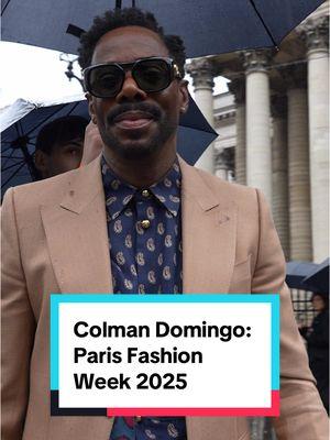 Nobody can rain on #ColmanDomingo’s parade.    #valentino #parisfashionweek #euphoria #singsing #rustin #themadness #thecolorpurple #maraineysblackbottom 