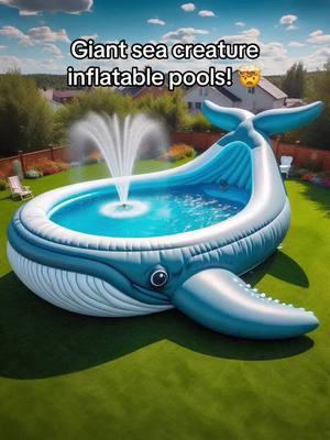 I need a giant whale inflatable pool immediately! 👏👏 #whales #poolparty #backyardvibes #tiktokmademebuyit 