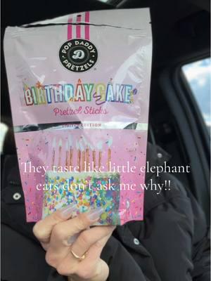 Ok these birthday cake pretzel sticks are highly addicting. They are limited edition so get them now! You get 3 big bags! They are delicious!!  #tiktokshopfinds #birthdaycake #popdaddypretzels 