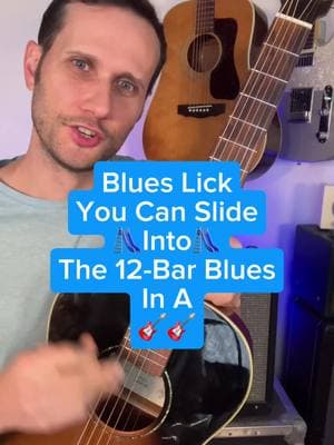 This lick leans towards that major blues sound. This is a great way to practice switching from the 2nd fret to the 5th fret going from chords to licks.  f you like what you see, feel free to click on my bio link and subscribe to my mailing list. You’ll receive a free digital book on blues licks and theory!🆓📘🎸 #guitarlesson #bluesguitar #blueslicks #ilovetheblues #fyp #guitartok