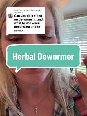 Replying to @Jamie Schetrompf heres the quickest I can get it out! Let me know what wuestions you have and I can fill in the gaps.  I offer an herbal dewormer on my site. You can also use Silver Lining Herbs (folkower code audrey).  #foragediet #horseparasites #equineguthealth #equinenutritionist #equinenaturopathy 