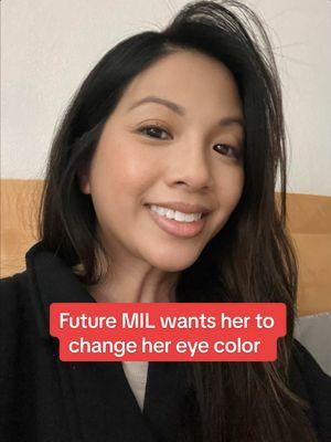 Future MIL wants her to change her eye color because they are too icey and intense for the wedding. Reddit storyteller. Reddit stories. #wedding #makeup #bride #weddingmakeup #weddingday #weddingdrama #eyes #contactslenses #aita #redditstories #reddit #bridetobe #husbandwife 