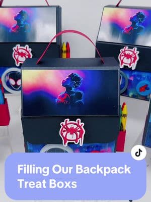 Our Miles Morales Backpack Treat Boxes are packed with fun! ✨ Each box already comes with coloring pages, Play-Doh, and a stamp—but we didn’t stop there! We added custom-wrapped Hershey bars and so much more. Just to make these treat boxes extra special. Perfect for party favors and gifts! 🎉🕷️  #designsbyivyrose #PartyFavors #MilesMorales #SpiderVerse #CustomTreats #DesignsByIvyRose #custompartyfavors #milesmoralesbirthday 