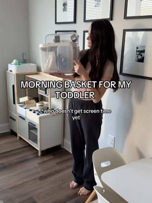 This week’s no screen time morning basket! #toddlertoys #toddleractivity #toddleractivitiesathome #toddlermom #toddleractivities #toddlertoy #learningactivities #learningactivitiesfortoddlers #morningbasket #morningbasketideas #toddlermorningroutine 