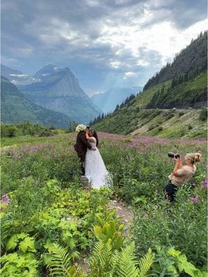 Unreal conditions on this elopement with @Montana Wedding Photographer I love seeing light rays in the park! #cinematic #montana #glaciernationalpark #montanawedding #elopement 