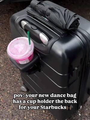 Loving the @Glam’r Gear carry-on bag from their Journey Station! Pretty obsessed with the cup holder in the back- now my mom and I have to fight over whose drink gets to go in it 🤣 #glamrgirl . . . #glamrgear #dancebag #starbucks #dance #dancer #dancelife #dancers #competitivedancer #dancemom #dancemoms #dancersofinstagram #dancecompetition #real #relatable #lol