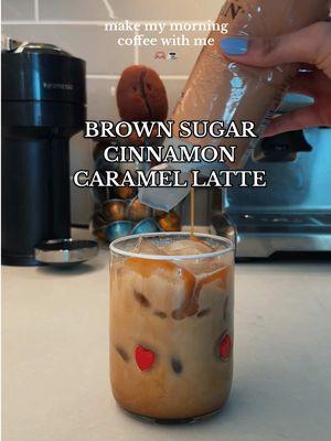 first iced latte in days after being sick and it feels so good to be back 🫶🏽☕️ made a brown sugar cinnamon caramel iced latte #morningcoffee #coffeesounds #coffeeaesthetic #coffeecorner #coffeerecipe #icedlatte #icedlatterecipe #brevillebaristaexpress #carameldrizzle #brownsugarcinnamon #coffeetime 