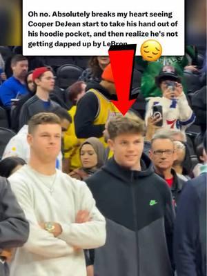 Cooper DeJean Just Wanted To Dap Up LeBron 😔 #lebron #cooperdejean #eagles #SuperBowl #lakers #nfl #NBA