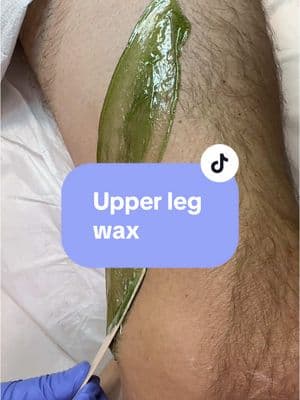 Upper leg wax service using Jade hard wax from @Starpil Wax  If you want to try this wax head to my pro file 🔗 Use code ANASTASIA20 at check out for some savings!  #waxing #malewaxing #estheticiantiktok #legwax #hardwax 