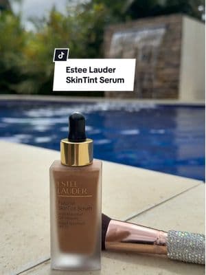 gifted by Estee Lauder  I am always looking for natural makeup products that look like my skin but better. So of course I had to take the @Estée Lauder skin tint serum with me to Costa Rica. It’s so easy to apply that I applied it pool side. I was matched with the  Shade : 🤎 6N1 mocha online and surprisingly enough the color matched. It’s always a struggle for me since I have PCOS skin. 10/10 recommend. #makeup #makeupreview #makeupforblackwomen #futuristmakeup #skintint #myshademystory