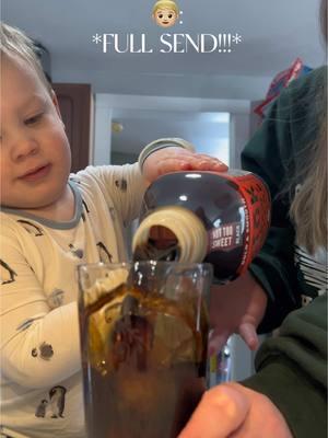 He’s turning into such the little barista 🤌🏻 #motherhood #sahm #toddler #funnytoddler #momlife #coffeetime#toddlermakescoffee #coffeepourtoddler #comedy 