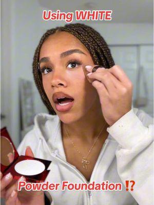 How to brighten & snatch your features with @ONE SIZE BEAUTY #StageWhite Versatile Powder Foundation!🤍💋 #onesizebeauty #turnupthebase #mattemakeup #brightundereye #makeuptutorial #blurredmakeup #smoothbase 