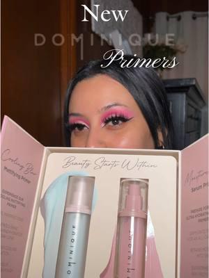 New primers from @Dominique Cosmetics 😍💕💙 • #dominiquecosmetics #beauty #makeup #baddiemakeup #latinamakeup #inspo #ValentinesDay #mexicantiktok #tutorialdeojos #fyp #viralvideo #makeuphacks #maquillajedeojos #skin #skincare #skincareroutine 