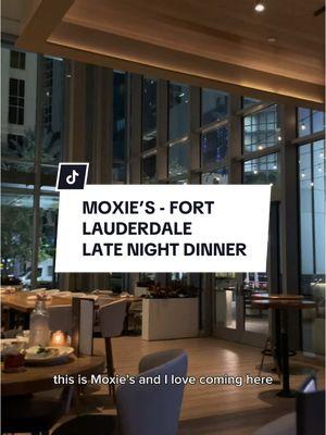 LATE NIGHT DINNER SPOT IN FLL🔥 Finding a great sit-down dinner spot on a weeknight can be tricky since most restaurants close their kitchen before 11pm.   But @Moxies Fort Lauderdale has you covered 😍 not only does their kitchen stay open late but the vibe is great & the food is delicious! When you go, do not skip dessert, their sticky toffee pudding is amazing 🤤 📍201 E Las Olas Blvd, Fort Lauderdale, FL 🚗 street parking & garages nearby  Make sure to follow @innythefoodie for more foodie spots & experiences 🫶🏼 #innythefoodie #moxies #moxiesfortlauderdale #hosted #latenightvibes #latenightdinner #fortlauderdale #lasolas 