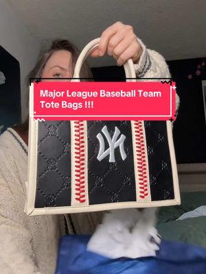 MLB Major League Baseball Team Tote Bag Purses with stitching! So cute ⚾️❤️ #MLB #Baseball #BaseballTote #BaseballPurse #NewYorkYankees #MLBGear #WomensPurse #BaseballMom #BallMom #TravelBallMom #BaseballSeason ##majorleaguebaseball##WorldSeries##tiktokshopjumpstart##TikTokShopLoveAtFirstFind##tiktokshopcreatorpicks ##tiktokshopjumpstartsale  ##mademyyear##SuperBrandDay##lovelanguage##seasonalgems##baseballlife##baseballseason