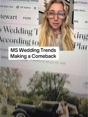 Some wedding trends making a comeback according to this Martha Stewart piece. #2025brides #2026bride #2025bride #socalweddingplanner #californiaweddingplanner #losangelesweddingplanner #weddingplanningadvice #weddingtiktok #weddingtrends #weddingtrends2025