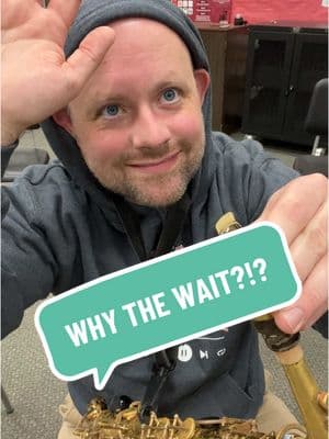 Why they always have to make us wait?!?!? #Band #BandDirector #JustForFun #Skit #Music #MusicEducation #Saxophone #Trumpet #Trombone #Percussion #Funny #humor #fyp 