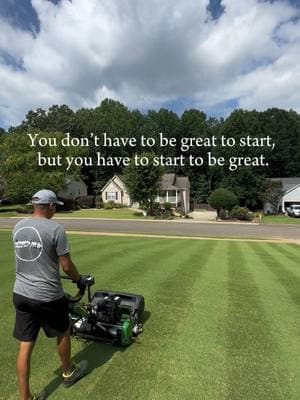 You have to start somewhere • • • #lawndad #lawncare #landscape #lawn #lawncarelife #grass  #mowing #gardening #cylindermower #turf #garden