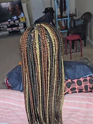 goddess box braids with with human hair #neatbraids ##knotless #knotlessbraids #fayettevillehairstylist #ncbraids #boxbraids #goddessbraids 