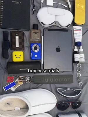 my essentials as of late #fyp #boyessentials #lootdrop #apple #kodakfz55 #burberry #louisvuitton #ugg #cologne  