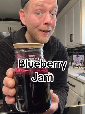 Easy Homemade Blueberry Jam 🫐 #homemadeblueberryjam #homemadejam #blueberryjam #homemade #blueberry #jam  Blueberry Jam  1 lbs. Blueberries (frozen or fresh)  1 C. Sugar  1 TBS. Lemon Juice  1/2 tsp. Vanilla  Mix together the blueberries, sugar, and lemon juice in a saucepan. Bring to a boil over medium-high heat, being sure to stir frequently.  Once boiling reduce heat to medium and continue to cook the blueberry mixture until it reaches 220°F (about 15 minutes). When the blueberries reach 220° remove from heat and mix in the vanilla.  Let the blueberry jam cool for 10 minutes before transferring to a jar or airtight container. The jam thickens as it cools.  Store in the fridge for up to 10 days. 