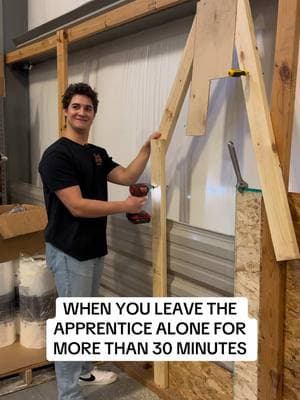 POV: You leave the apprentice alone for more than 30 minutes… #bluecollar #trades #electrician 