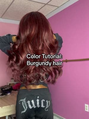 Let me know if this helped 😘 #burgundyhair #burgundywig #ValentinesDay #colortutorial #howtocolorhair 