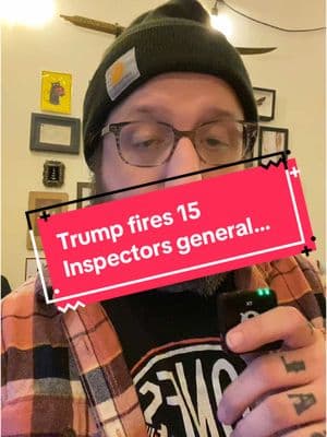 Trump just fired 15 inspectors General - the very people tasked with keeping the government accountable. Less oversight, more corruption… what could possibly go wrong? In this video, I breakdown why this move is dangerous, what it means for governmental, transparency, and why we can’t just let this slide. Stay informed, stay loud, and let’s talk about it. #governmentalcorruption #accountability #stayloud 