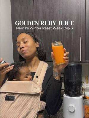 It’s Day 3 of @Nama Winter Reset Challenge and your chance to win a Nama J2 juicer! See my stories for all the details and make sure you’re following me and Nama!   Today’s juice is Golden Ruby. Here’s the recipe:   1 Ruby Grapefruit  1/2 inch turmeric 4 carrot stalks I like sweet juices so I did add a gala apple to mine 🤫 lol. If you are ready to get your hands on a Nama J2 juicer, use my promo code: NILSA10 for $55 off and use the link in my bio ❤️ #iamnilsa #nama #winterreset #juicing #juicer #juice #healthyrecipes 