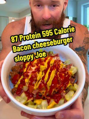 87 Protein 595 Calorie bacon cheese burger sloppy Joe post workout meal! ##jumpstartsale##tiktokshopjumpstartsale##protein##burger##bacon##postworkout##muscle##bodybuilding##workout##training##lifting##exercise##routine##fitness##FitTok##GymTok##impossibleisnothing