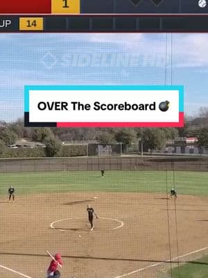 OVER THE SCOREBOARD 🤯 She crushed this one over the scoreboard in left! What a bomb! 💣 Captured via @sidelineHD  powered by Diamond Kinetics #highschoolsoftball #softballhomerun #softballseason