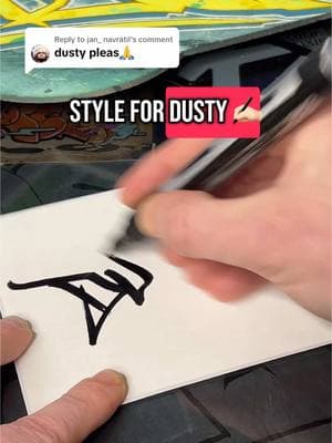 Replying to @jan_ navrátil tagging the name DUSTY ✍🏻 in my graffiti handstyle #tagging #graffitiforyou #dusty #writingnames 